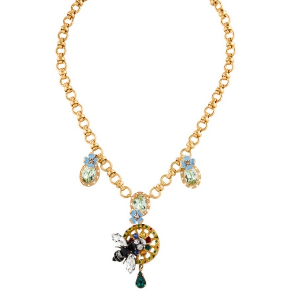 Dolce & Gabbana Bee & Enamel Pendant 🐝 Jewelry Necklace - Picture 1 of 3